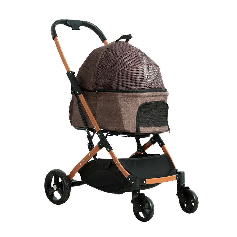 i.Pet Stroller Dog Pram Large Cat Carrier Travel Foldable 4 Wheels