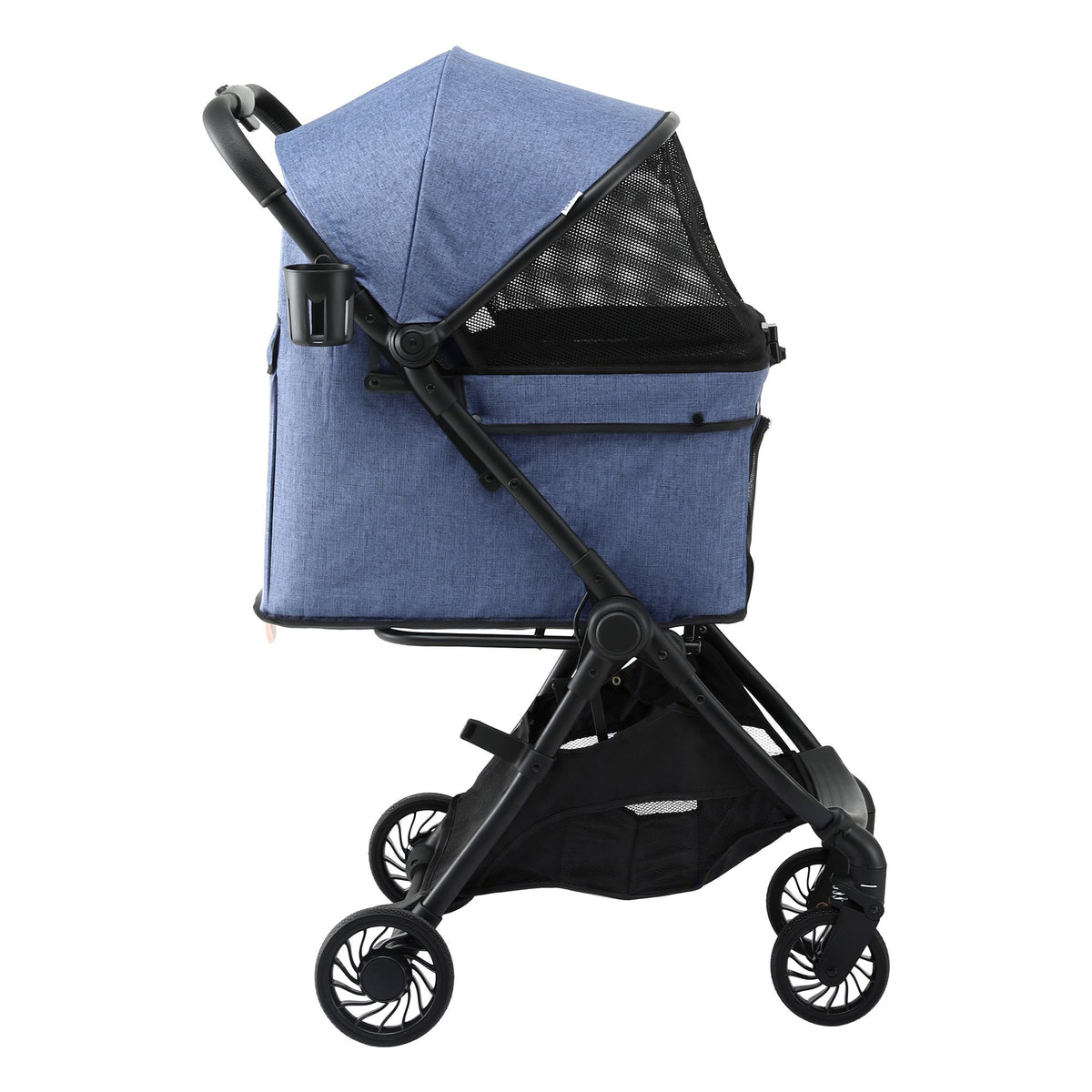 i.Pet Stroller Pram Gravity Folding Dog Cage Large Travel Pushchair 4