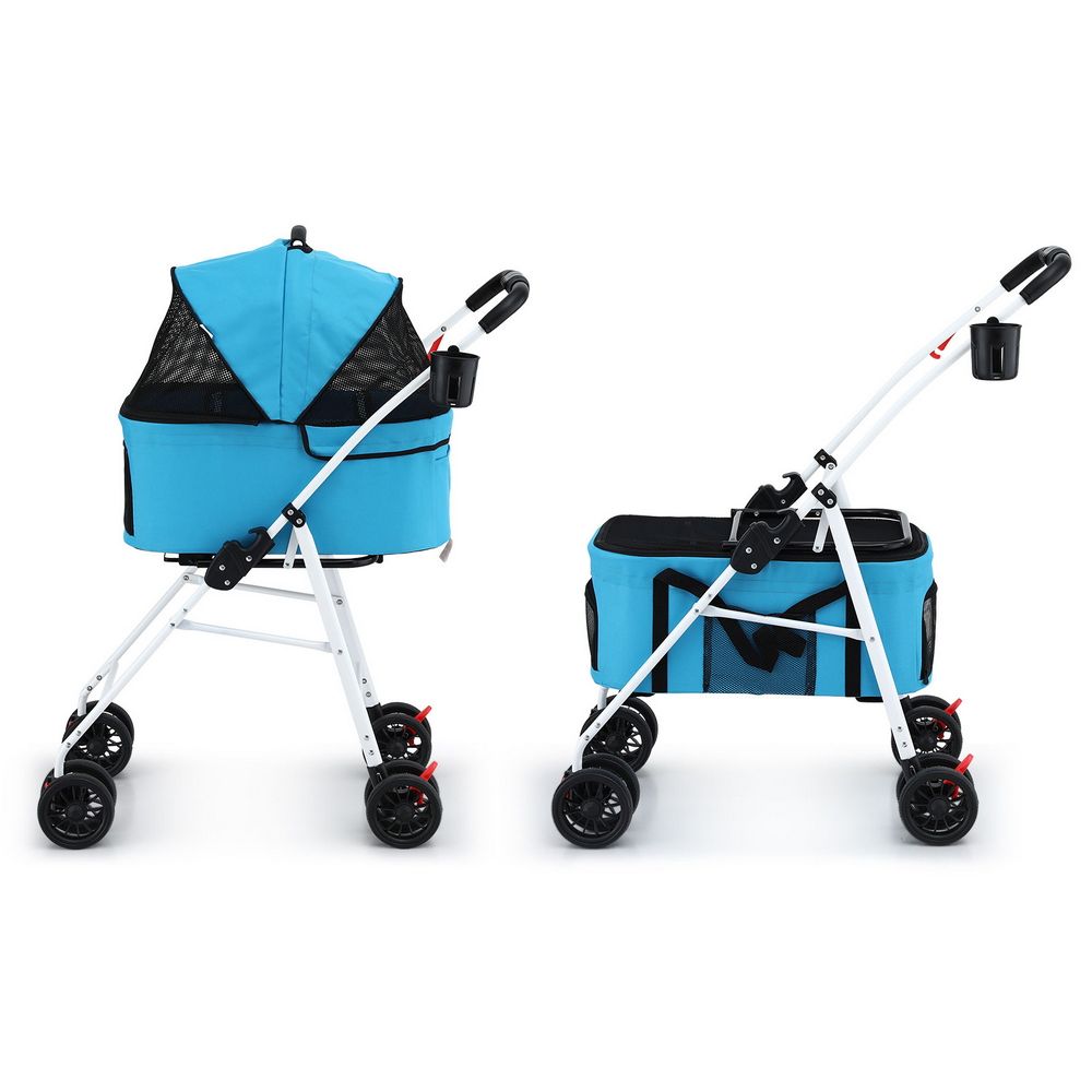 i.Pet Stroller Dog Pram Large Cat Carrier Travel Pushchair Foldable 4