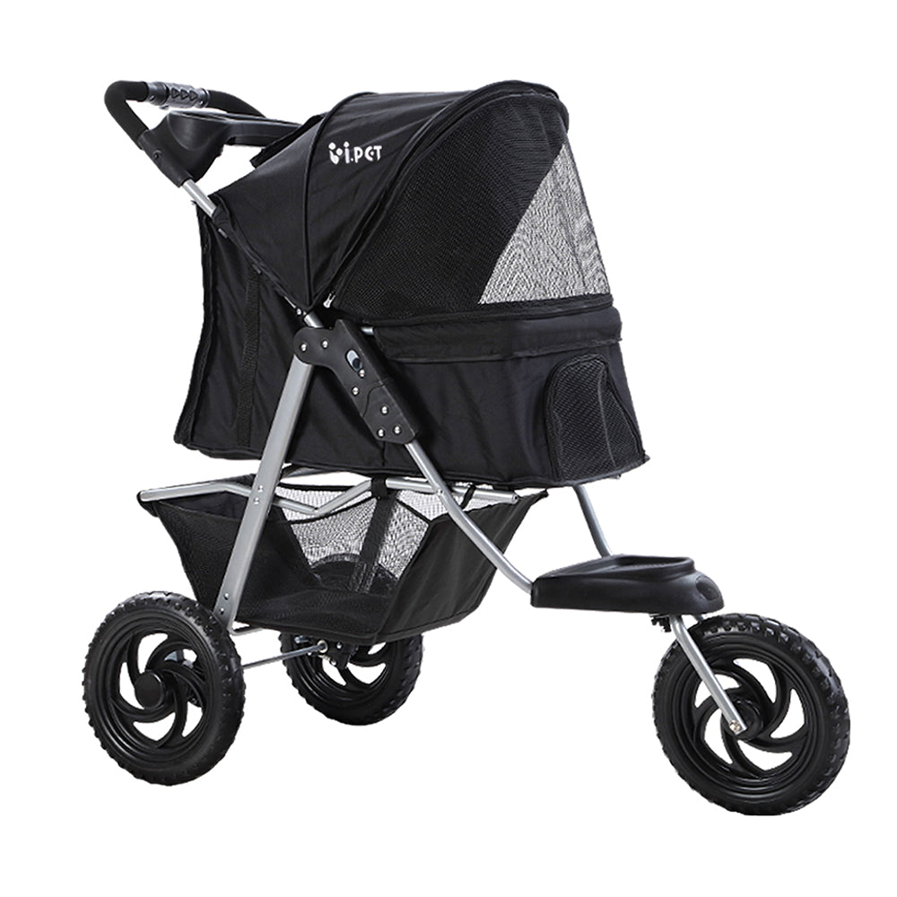 i.Pet Stroller Dog Pram Large Cat Carrier Travel 3 Wheels Foldable