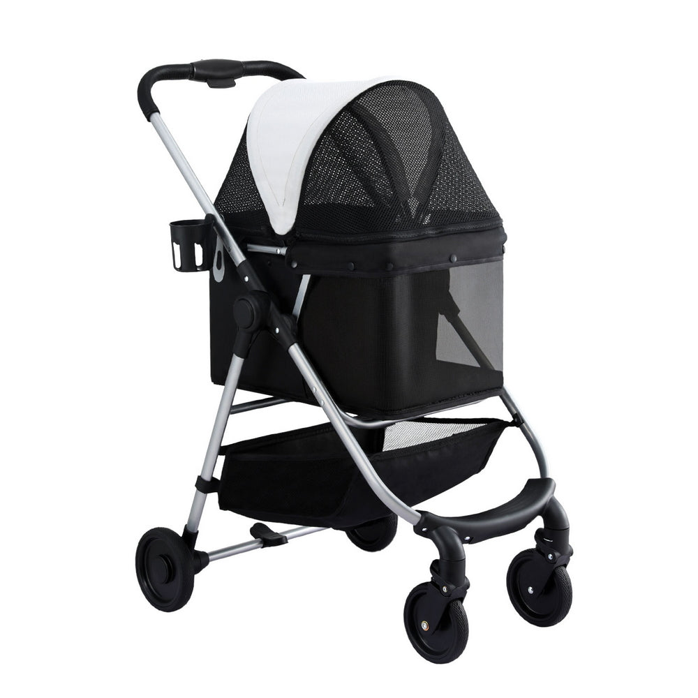 i.Pet Stroller Pram Dog Cat Carrier Cage Large Travel Pushchair