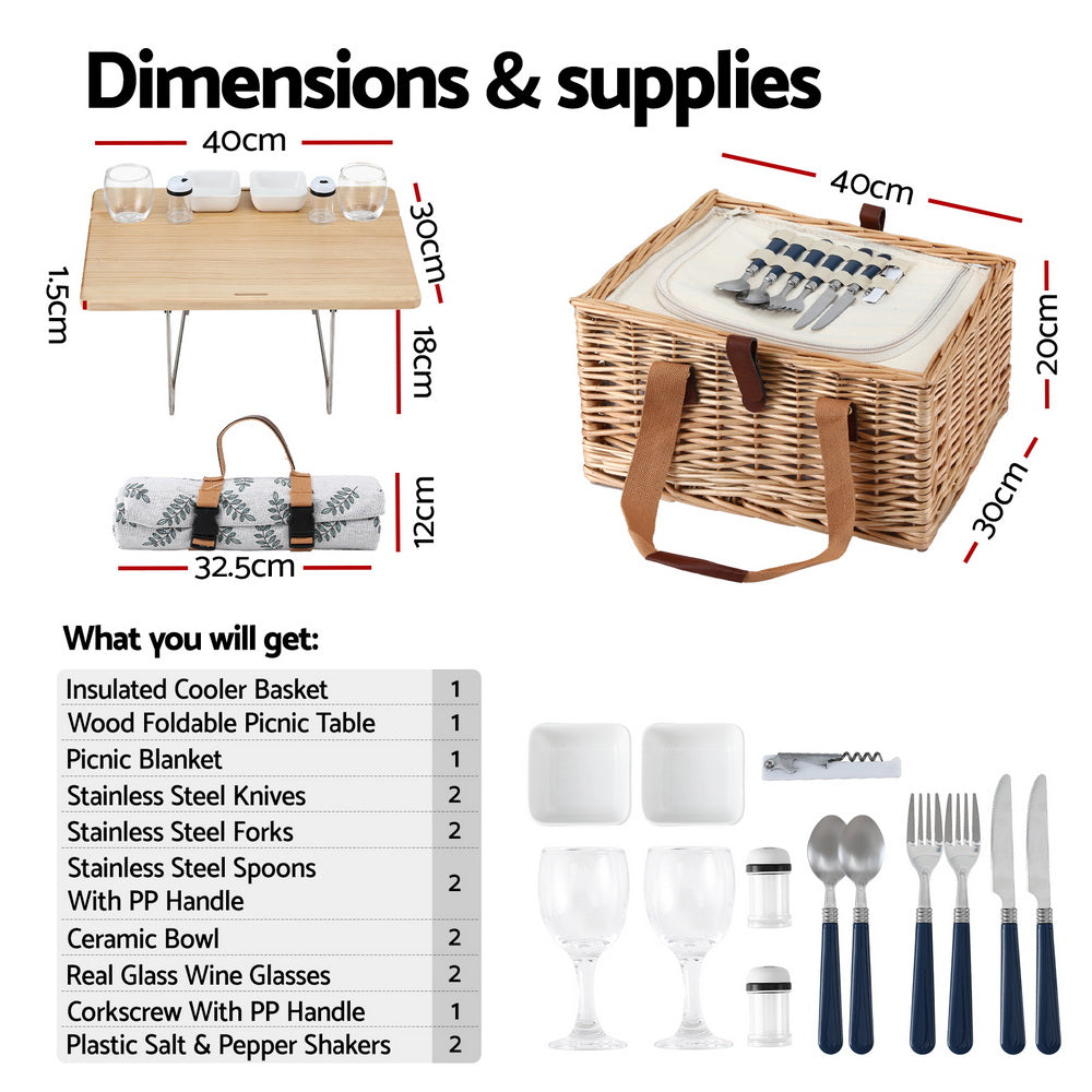 Alfresco 4 Person Picnic Basket Set