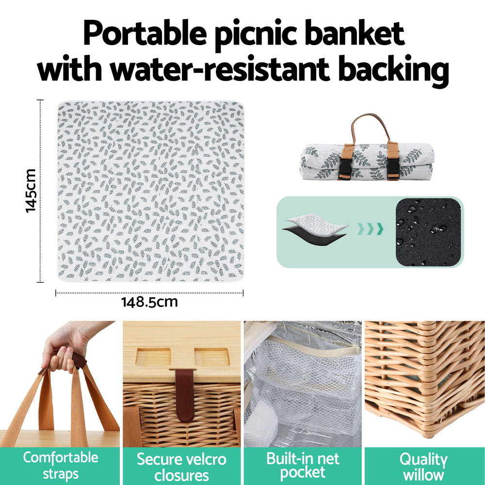 Alfresco 4 Person Picnic Basket Set