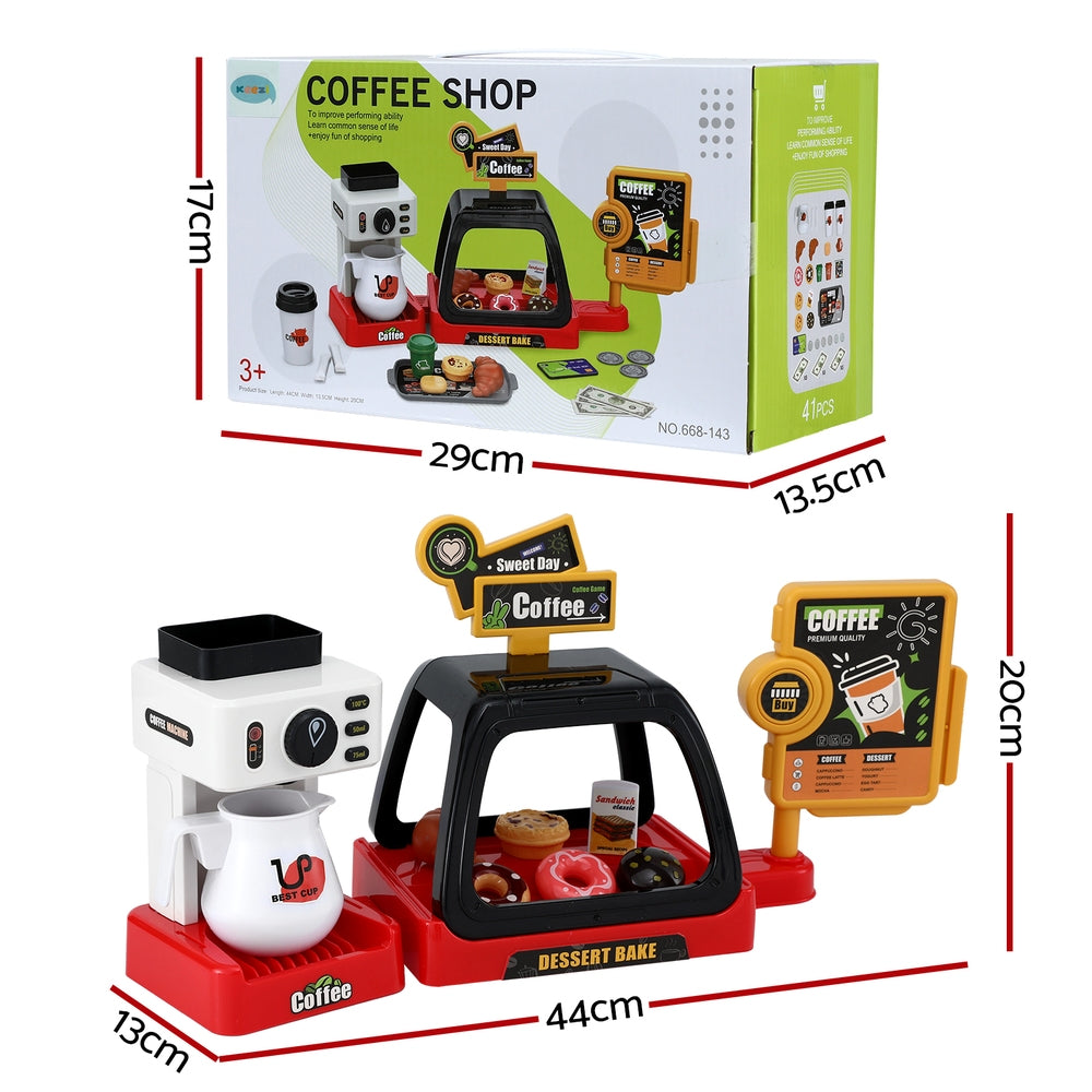 Keezi Kids Pretend Role Play Toy Coffee Shop