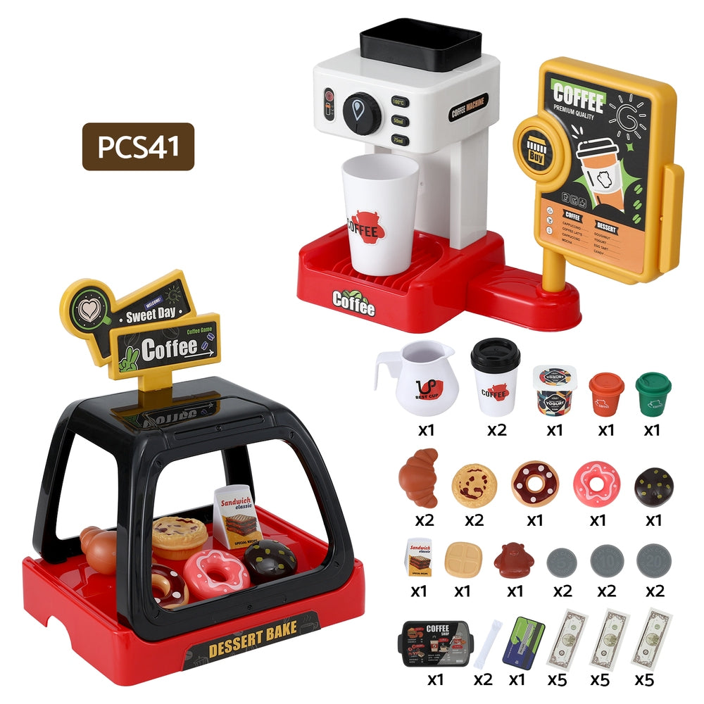 Keezi Kids Pretend Role Play Toy Coffee Shop