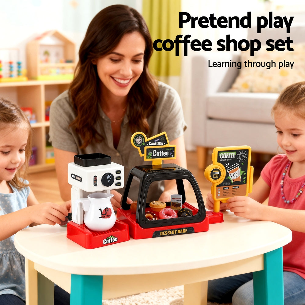 Keezi Kids Pretend Role Play Toy Coffee Shop