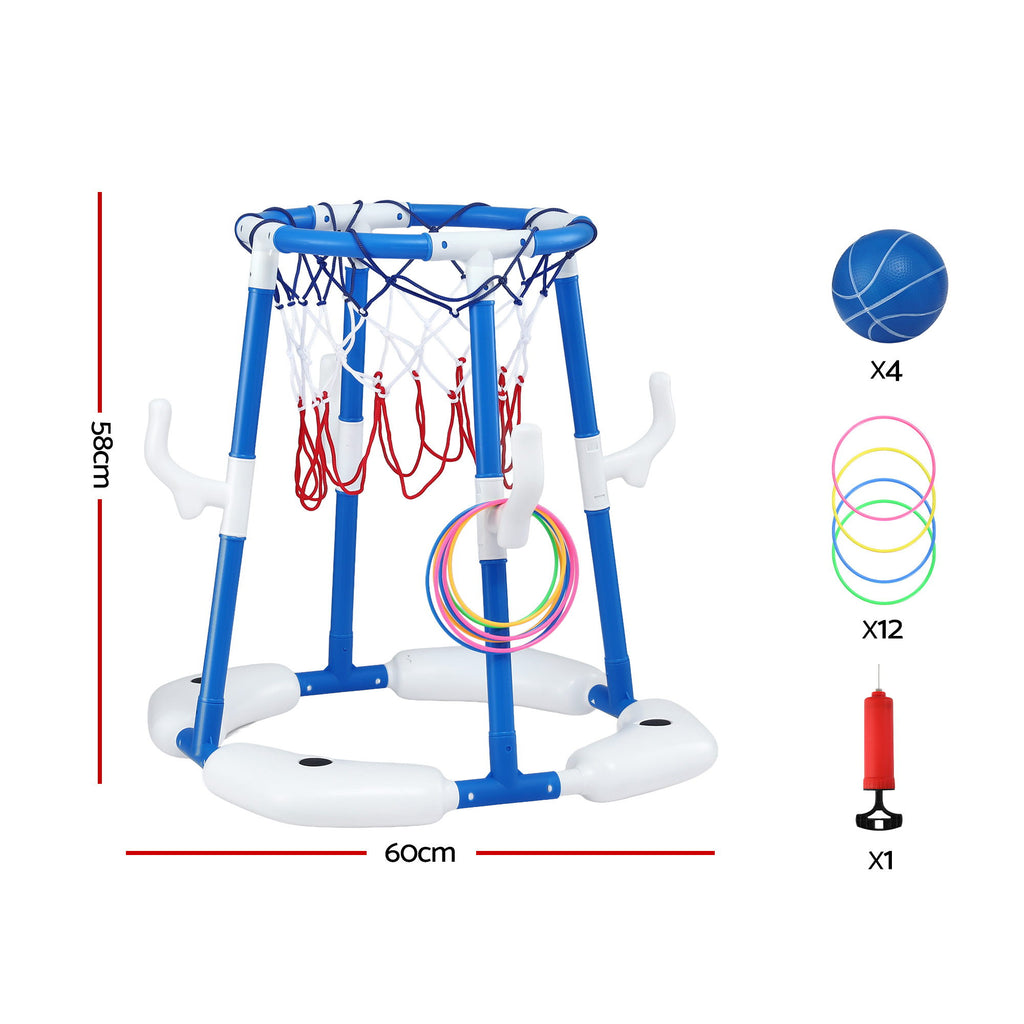 Keezi Kids Basketball Hoop with 4 balls Ring Toss Sports Pool