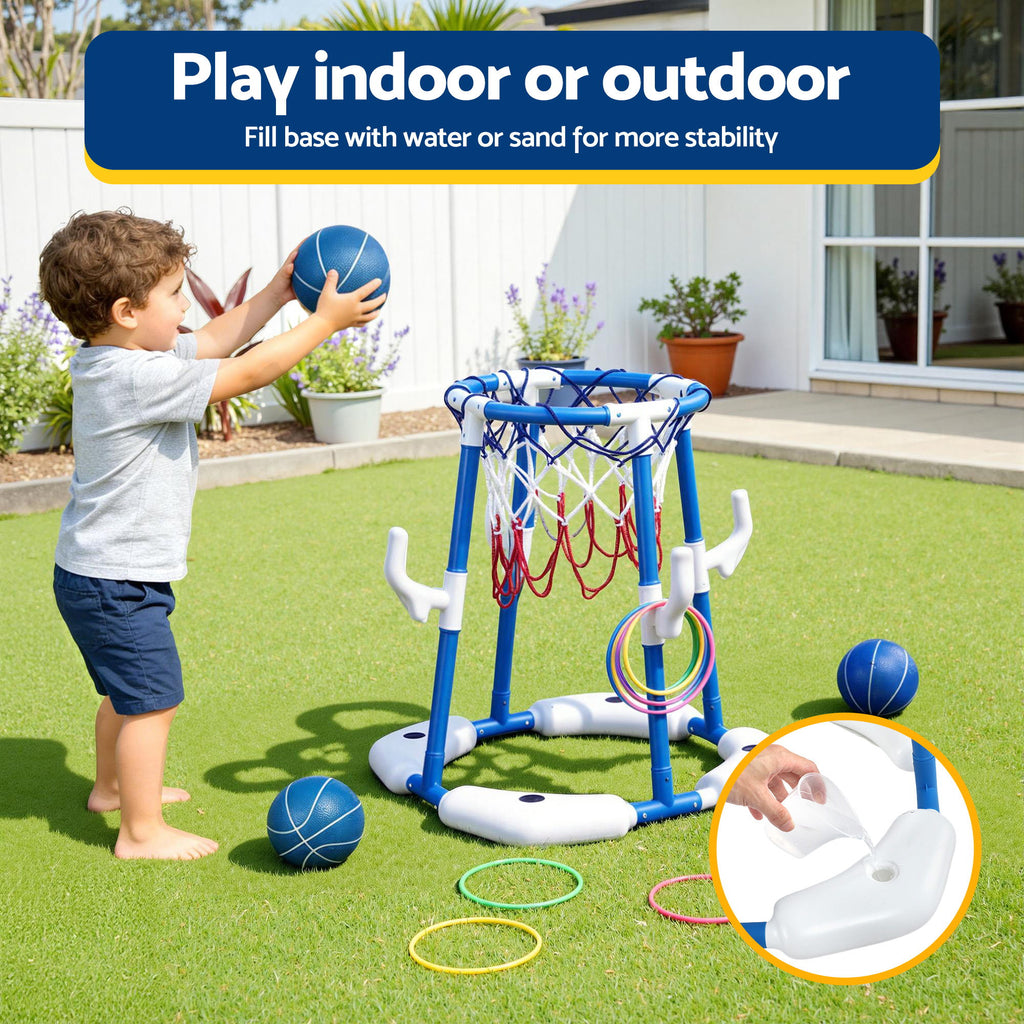 Keezi Kids Basketball Hoop with 4 balls Ring Toss Sports Pool