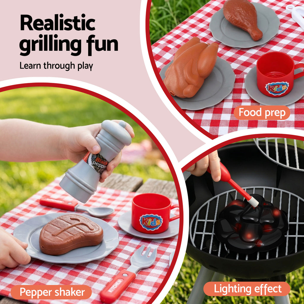 Keezi Kids Pretend Kitchen BBQ Playset Role Play Toy