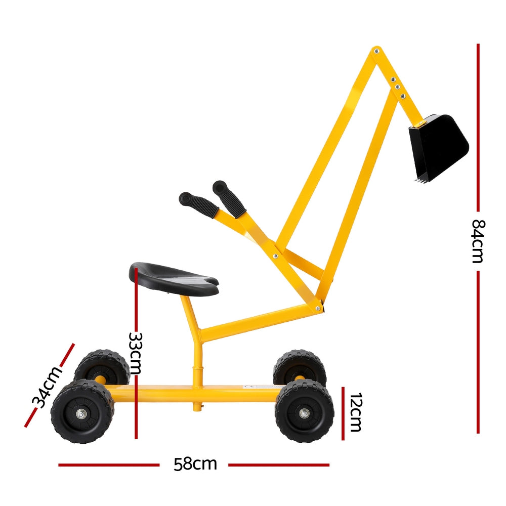 Keezi Kids Ride On Car Digger Bulldozer Sandpit Play Toys Rotate Seat