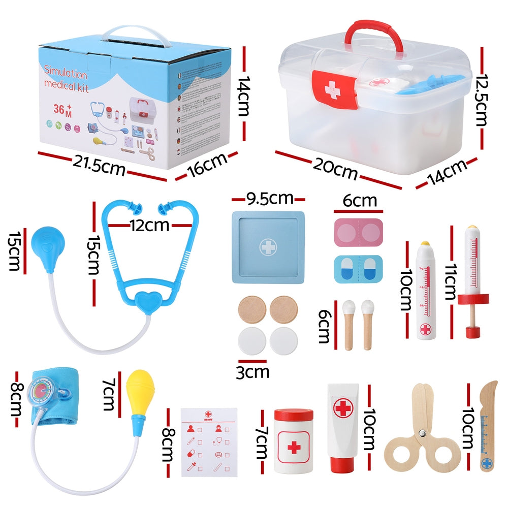 Keezi Kids Doctor Nurse Medical Case Pretend Play Set Stethoscope