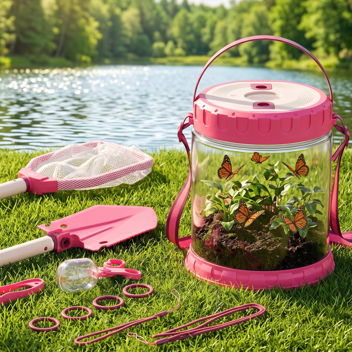 Keezi Kids Bug Catcher Kit 12pc Outdoor Explorer Toys Insect Viewer