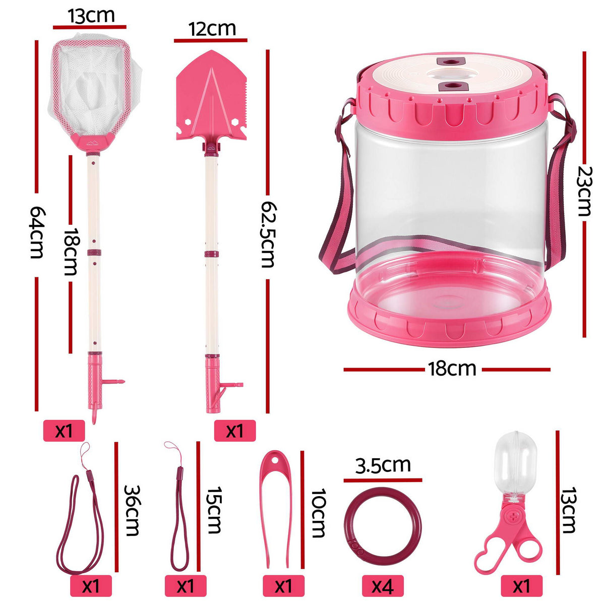 Keezi Kids Bug Catcher Kit 12pc Outdoor Explorer Toys Insect Viewer