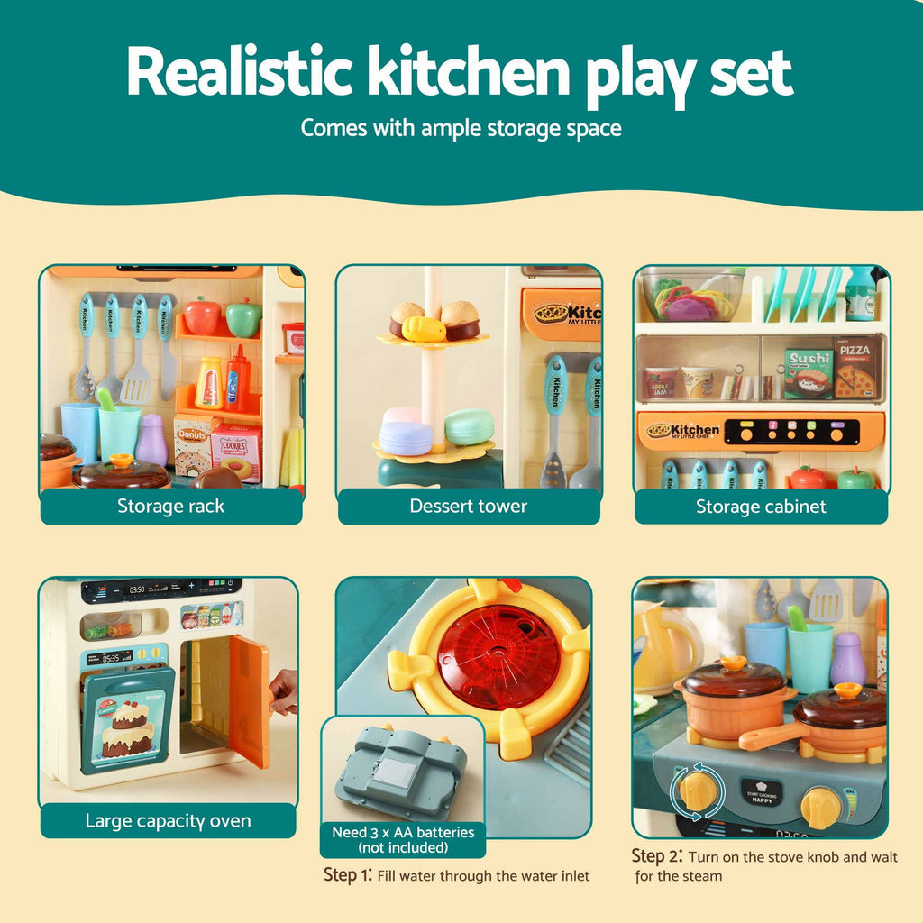 Keezi 2 Piece Kids Pretend Kitchen Playset Water Toys Fishing Game