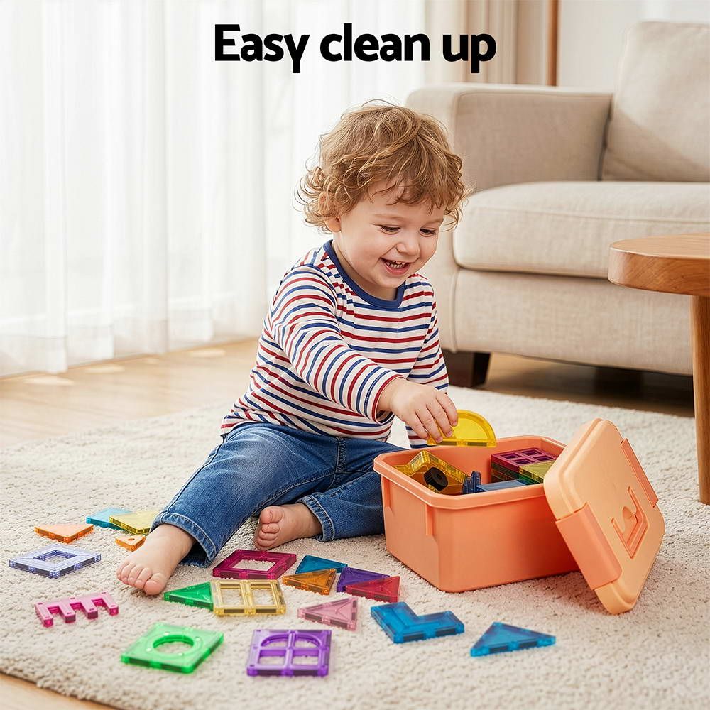 Keezi 100pcs Kids Magnetic Tiles Blocks Building Educational Toys
