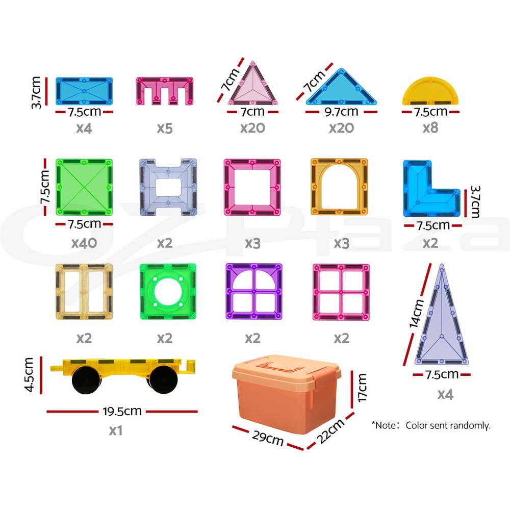 Keezi 120pcs Kids Magnetic Tiles Blocks Building Educational Toys