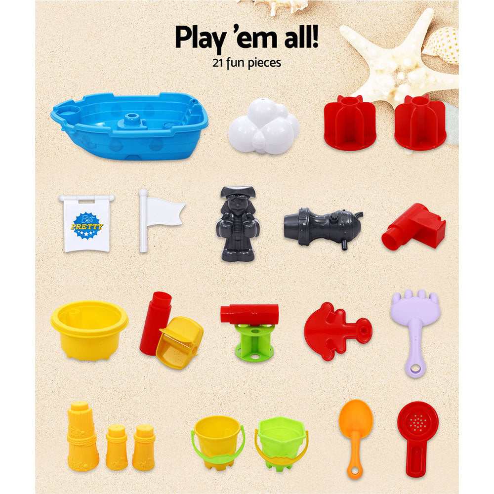 Keezi Kids Sandpit Pretend Play Set Outdoor Toys Water Table Activity