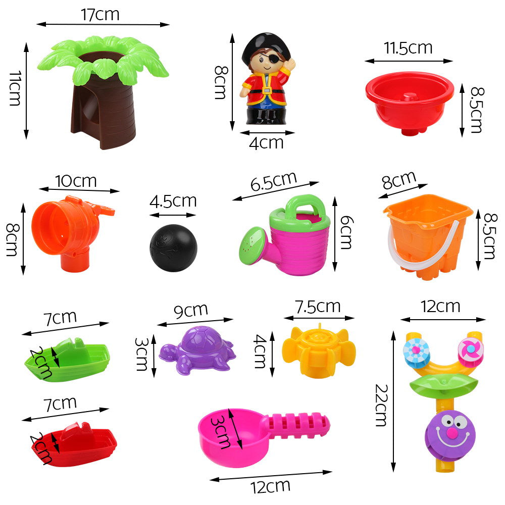 Keezi Kids Sandpit Pretend Play Set Sand Water Table Outdoor Beach