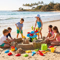 Keezi Kids Sandpit Beach Toys Set Wheelbarrow Shovels Animal Molds