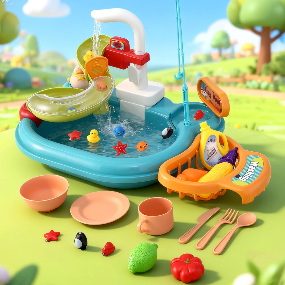 Keezi Kids Pretend Play Kitchen Sink