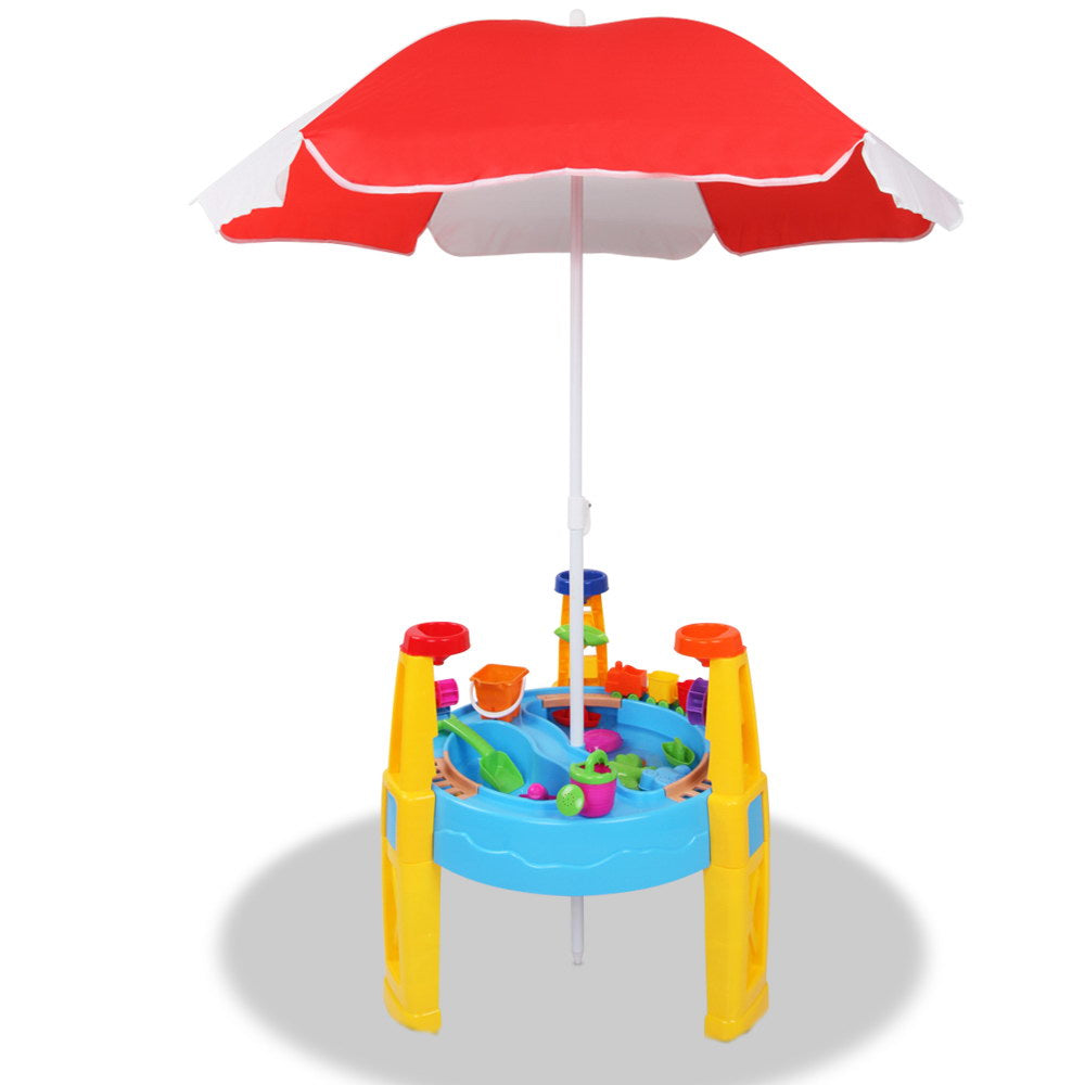 Keezi Kids Sandpit Pretend Play Set Water Sand Table Children Outdoor