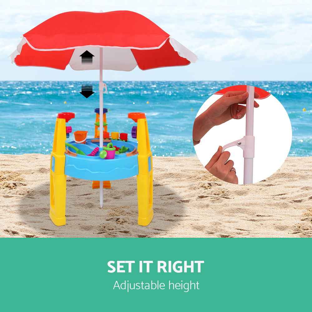 Keezi Kids Sandpit Pretend Play Set Water Sand Table Children Outdoor