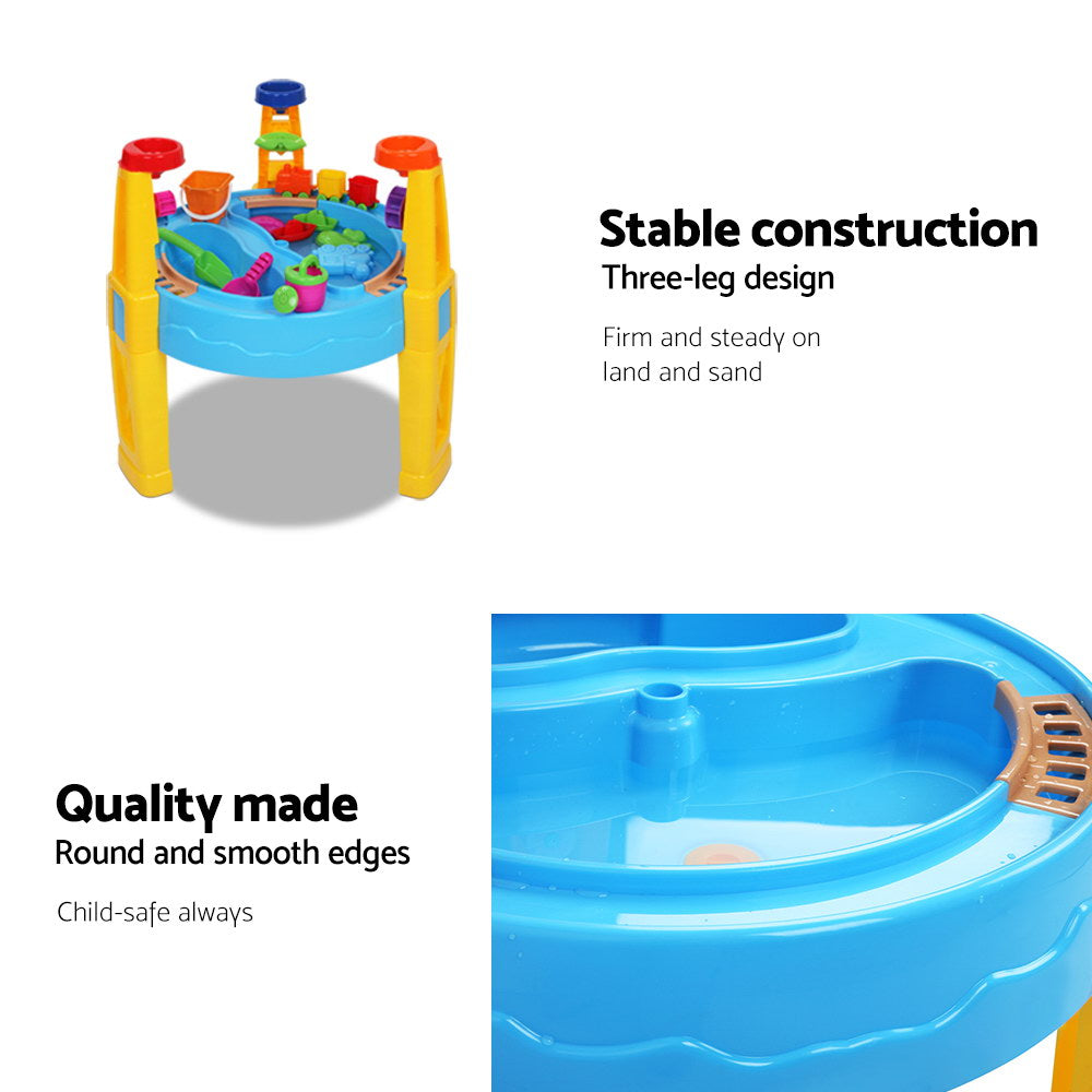Keezi Kids Sandpit Pretend Play Set Water Sand Table Children Outdoor