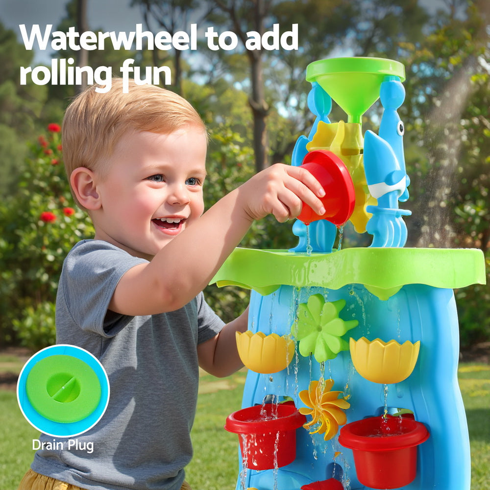 Keezi Kids Sand and Water Table Waterfall Wall Sandpit Toys Beach