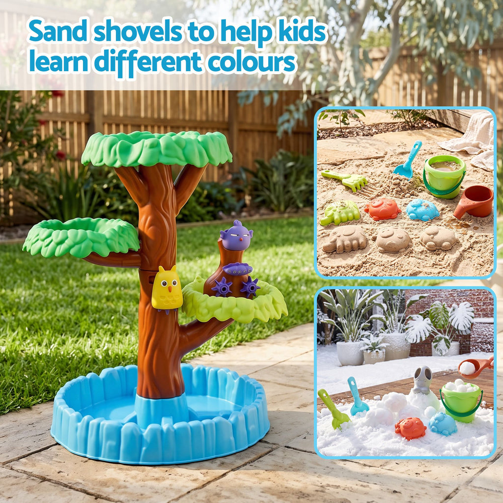 Keezi 62cm Tree Water Table Kids Sandpit Toys Set with Shovels Molds
