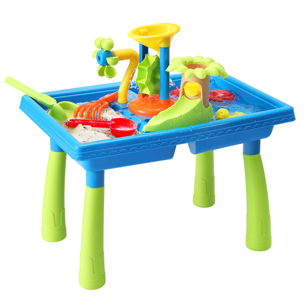 Keezi Kids Sand and Water Table Windmill Shovel Outdoor Sandpit Toys