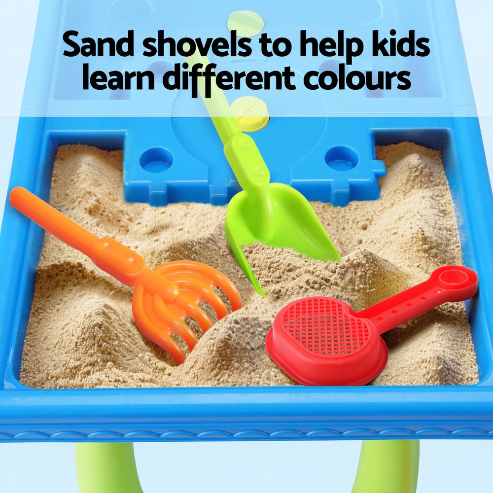 Keezi Kids Sand and Water Table Windmill Shovel Outdoor Sandpit Toys