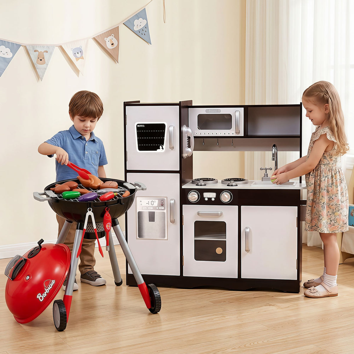 Keezi Kids Kitchen Playset BBQ Grill Toy