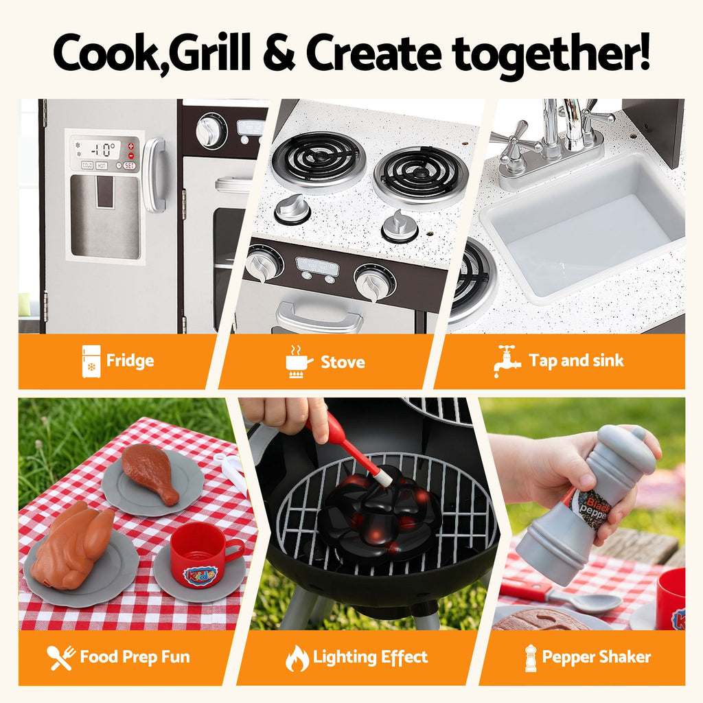 Keezi Kids Kitchen Playset BBQ Grill Toy
