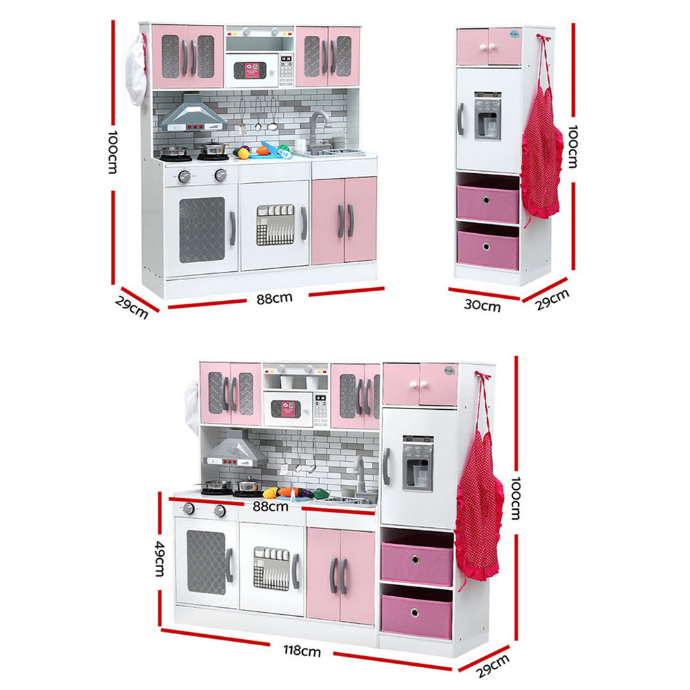 Keezi 2 Piece Wooden Kitchen Playset with Coffee Maker, showing the options available