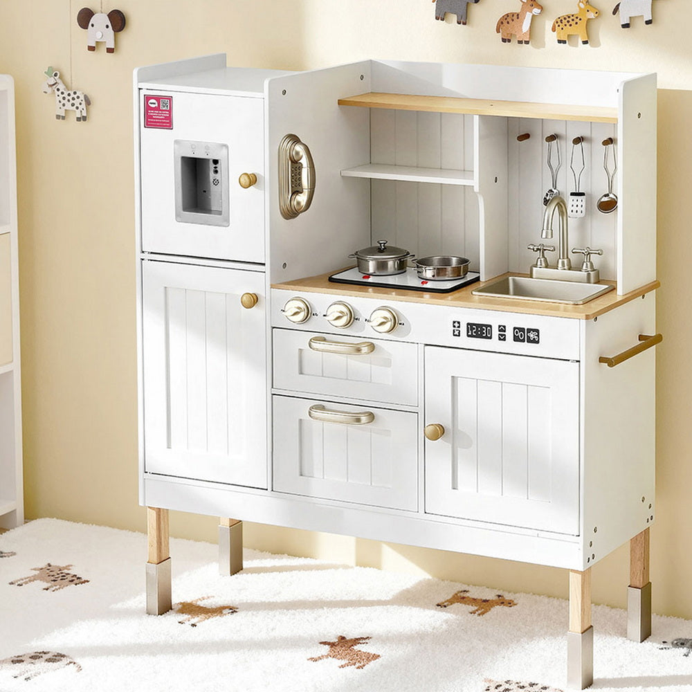 Keezi Kids Kitchen Play Set Wooden Pretend Toys Cooking Children