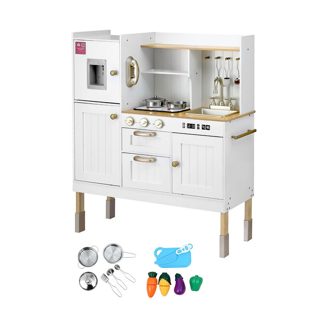 Keezi Kids Kitchen Play Set Wooden Pretend Toys Cooking Children