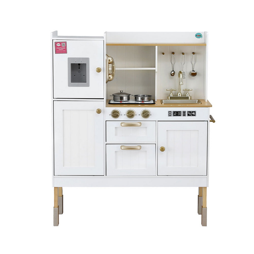 Keezi Kids Kitchen Play Set Wooden Pretend Toys Cooking Children