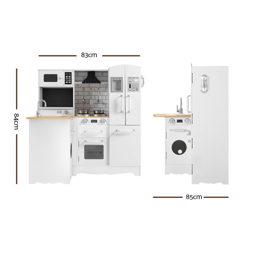 Keezi Kids Kitchen Play Set Wooden Pretend Toys Cooking Children