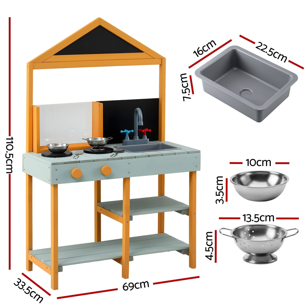 Keezi Kids Mud Kitchen Play Kitchen Toy Kitchen Set