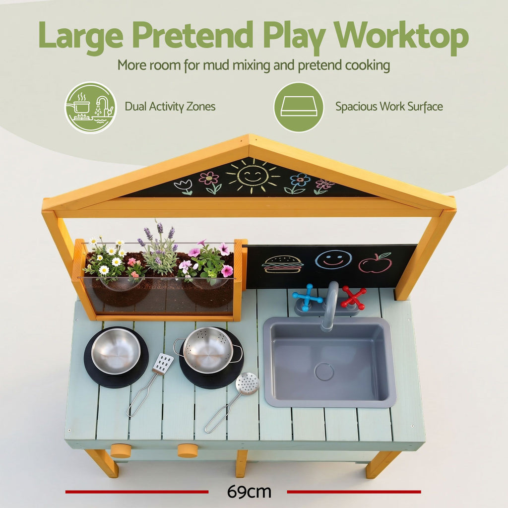 Keezi Kids Mud Kitchen Play Kitchen Toy Kitchen Set