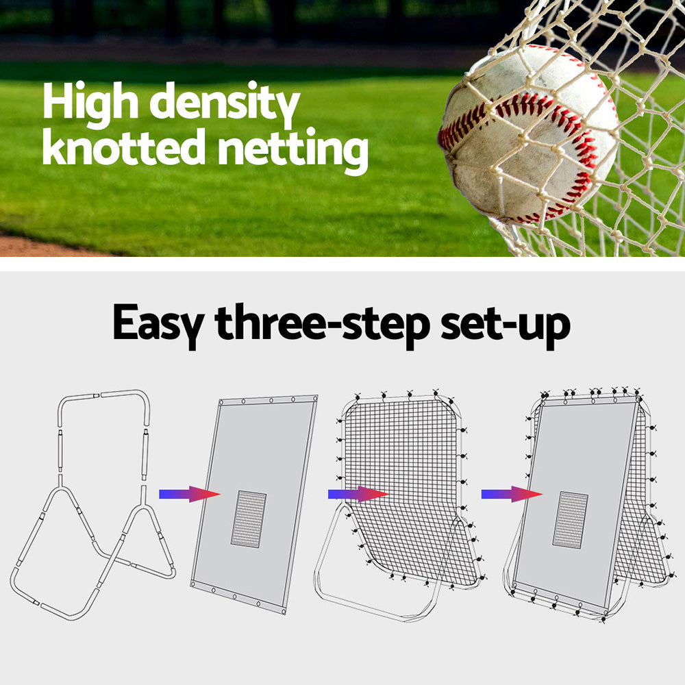 Everfit Baseball Net Rebound Pitching Kit Target Hitter 2 in 1