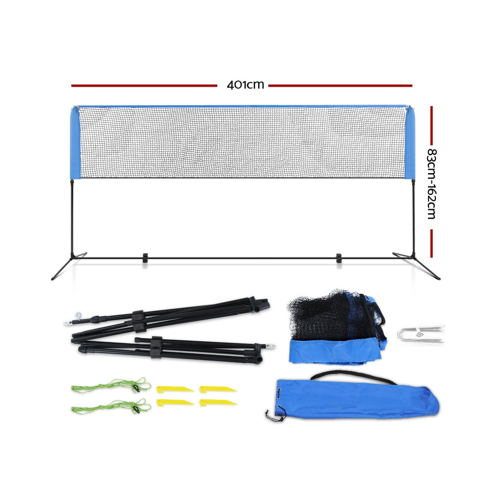 Everfit 4m Badminton Tennis Net Portable Volleyball Kit Adjustable
