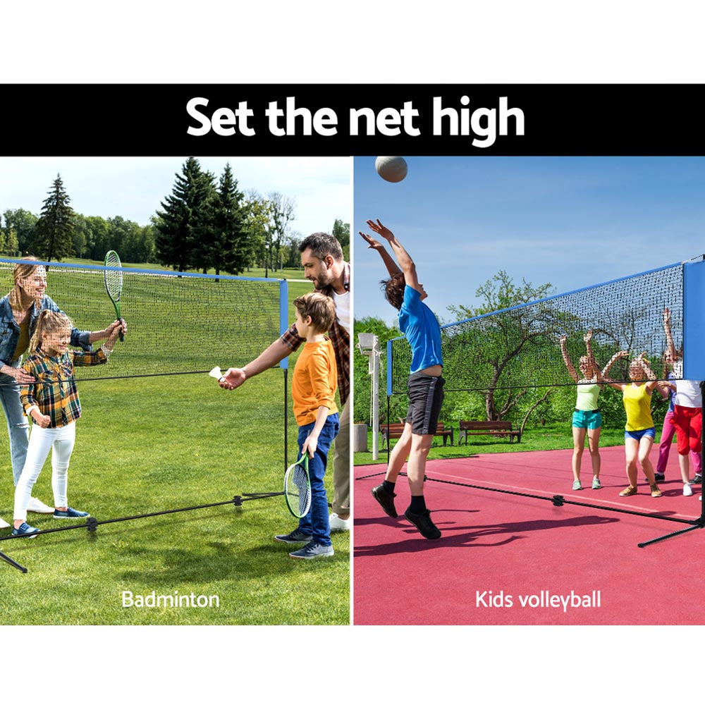 Everfit 4m Badminton Tennis Net Portable Volleyball Kit Adjustable