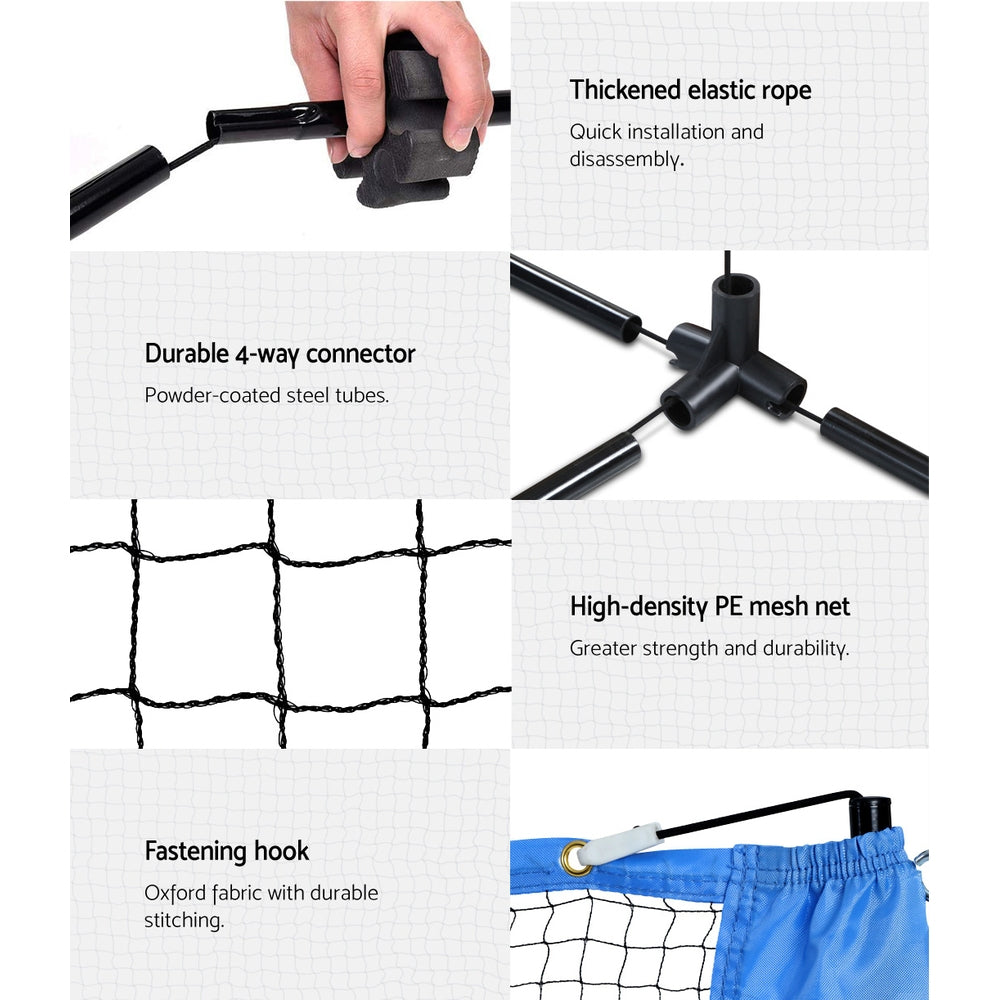 Everfit 4m Badminton Tennis Net Portable Volleyball Kit Adjustable