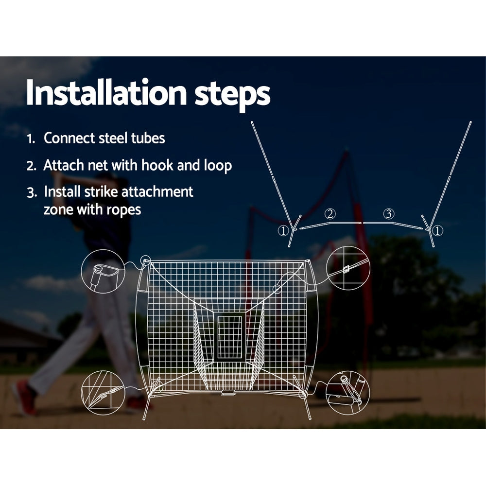 Everfit 7ft Baseball Net Pitching Kit