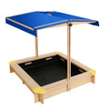 Keezi Kids Sandpit Wooden Sandbox Sand Pit