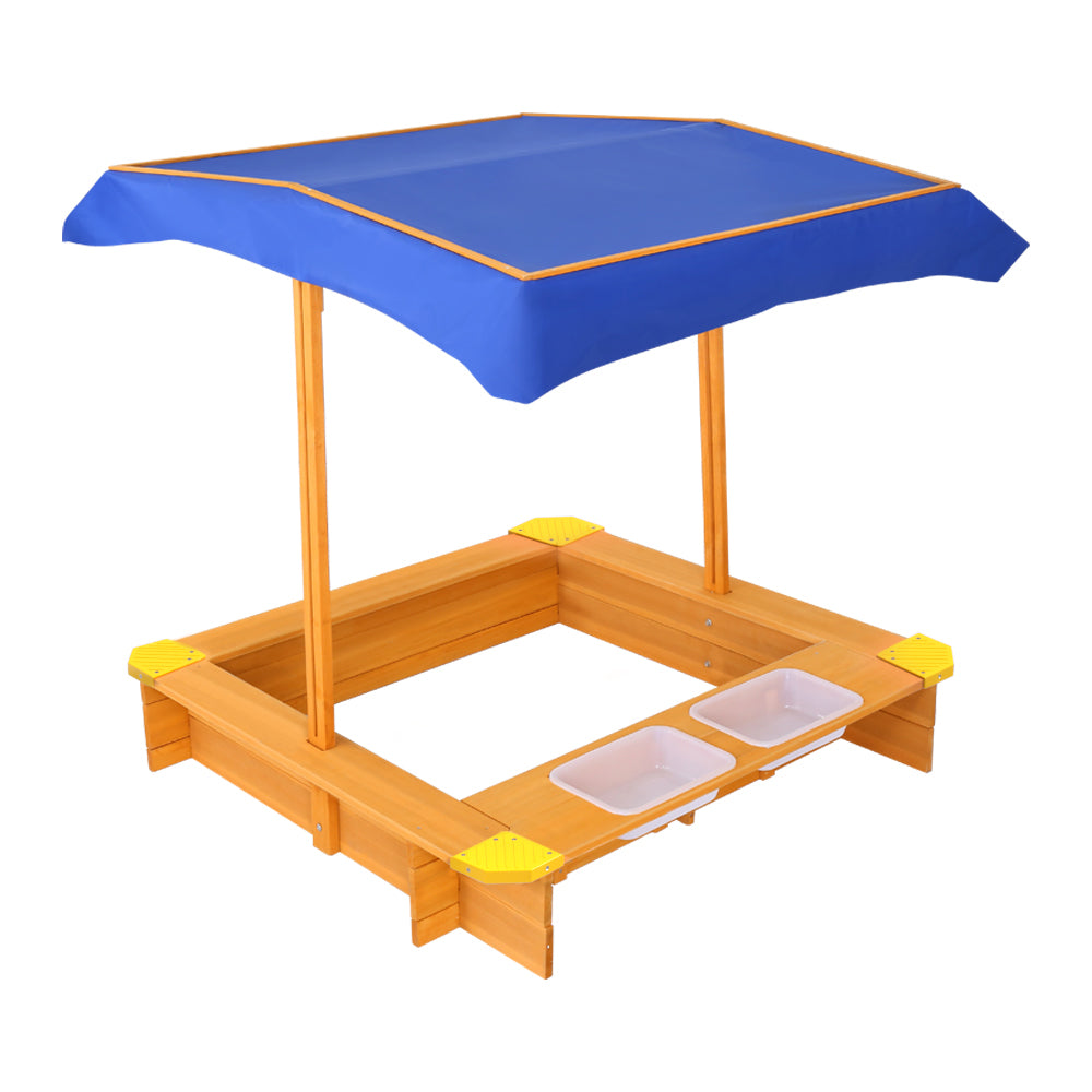 Keezi Kids Sandpit Wooden Sandbox Sand Pit