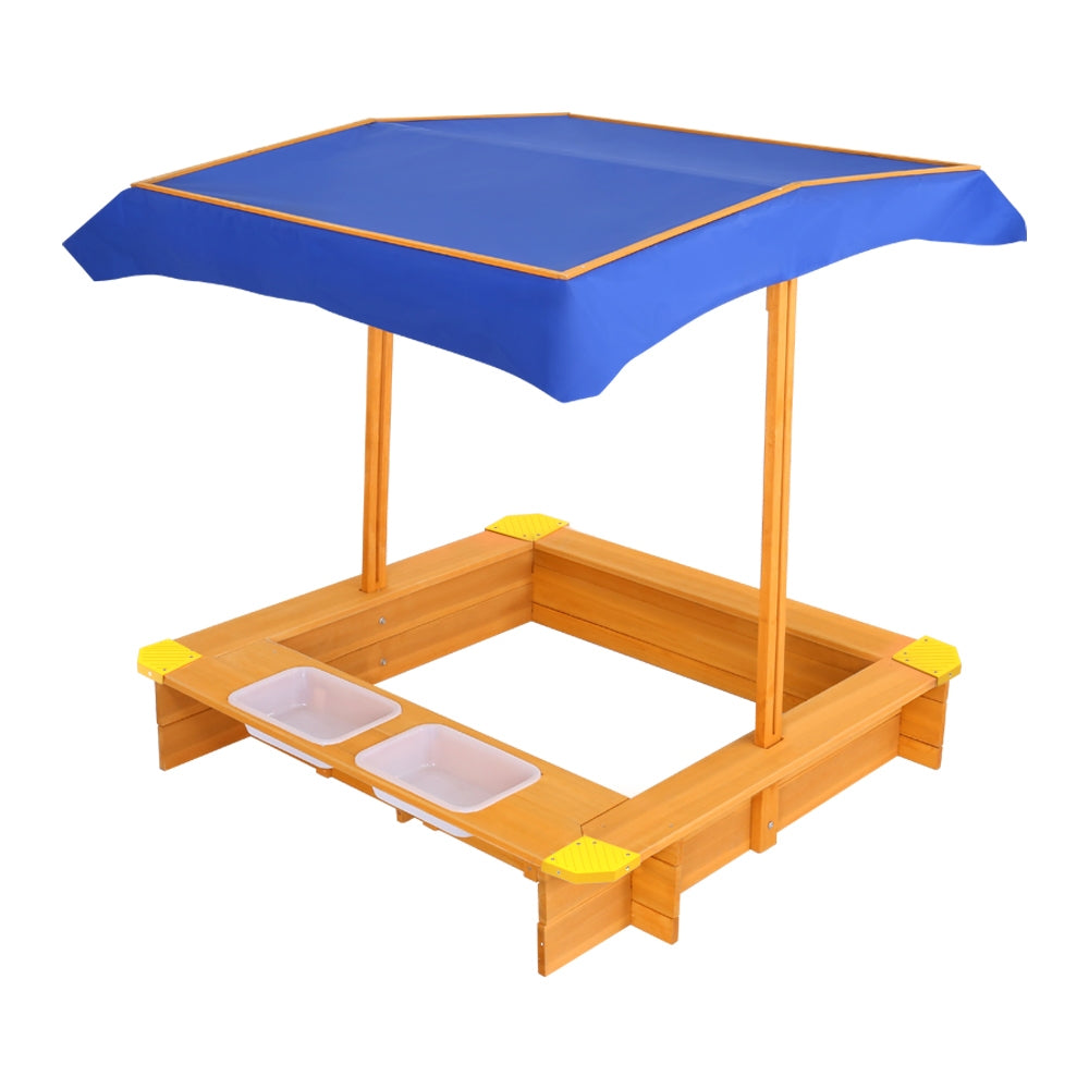 Keezi Kids Sandpit Wooden Sandbox Sand Pit