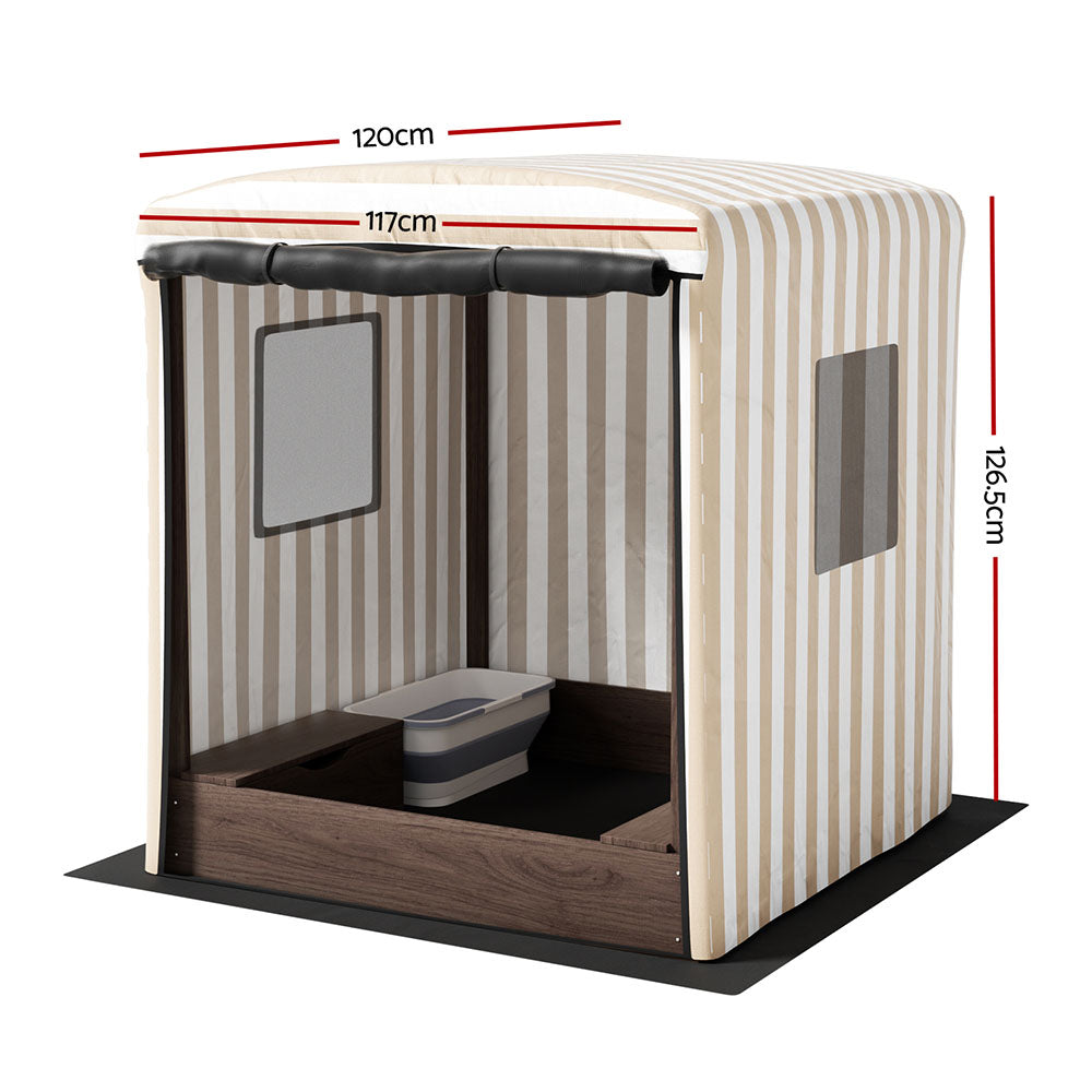 Keezi Kids Sandpit Wooden Sandbox Sand Pit