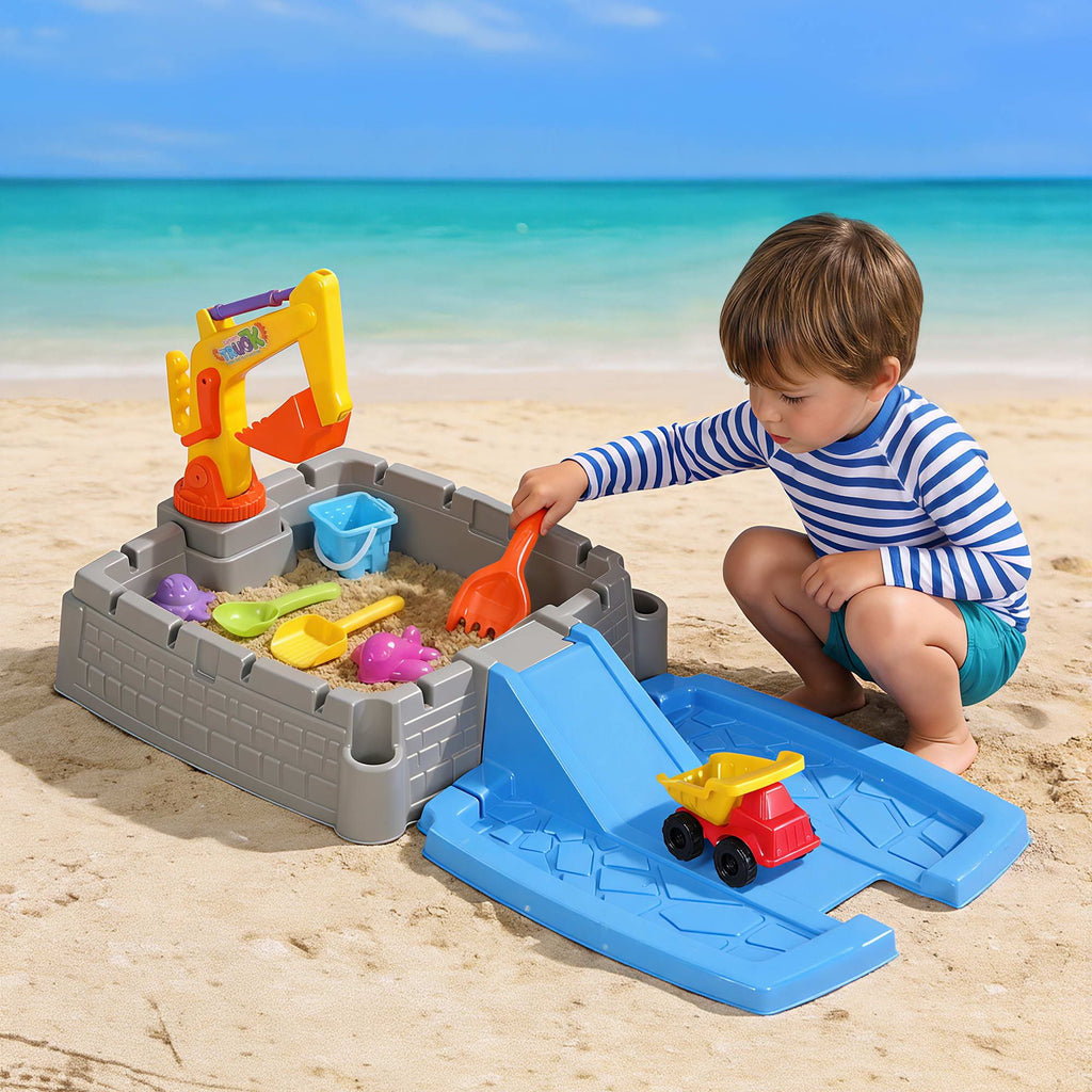 Keezi 2-in-1 Kids Sandpit Water Table Working Excavator Digger